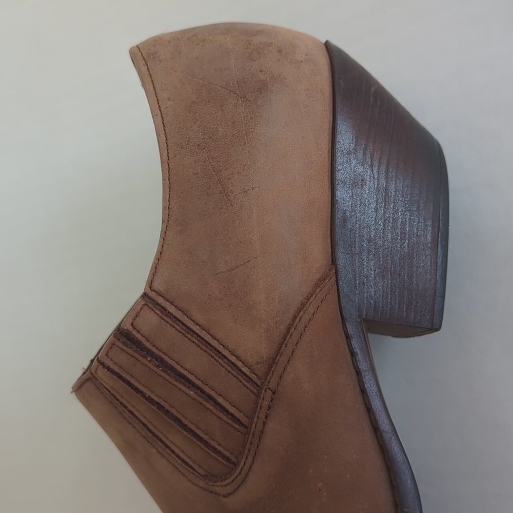 Vintage Maine Woods Dude Leather Tooling Cowgirl Western Ankle Shooties 9M Brown - Picture 15 of 16